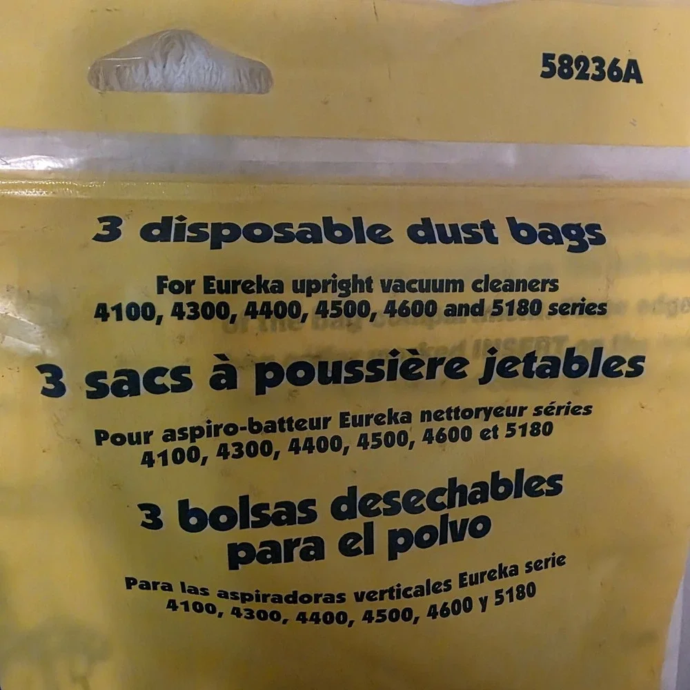 3-Pack Genuine Eureka Vacuum Cleaner Dust‎ Bags Type AA  58236A